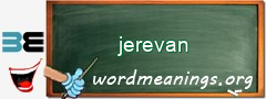 WordMeaning blackboard for jerevan